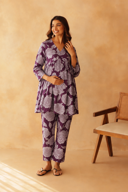 Berry Blossom Maternity & Nursing Co-ord Set