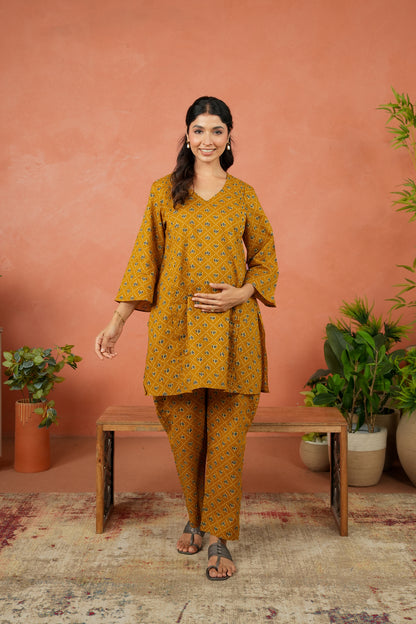 Kamal Jaali Maternity & Nursing Co-ord Set