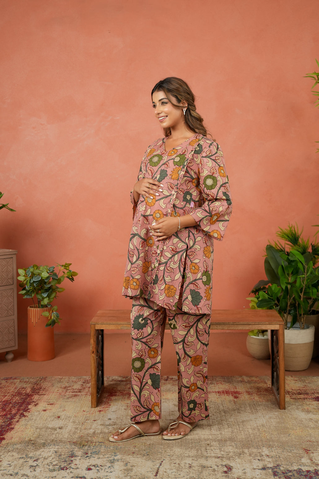 Gulmohar Bagh Maternity & Nursing Co-ord Set