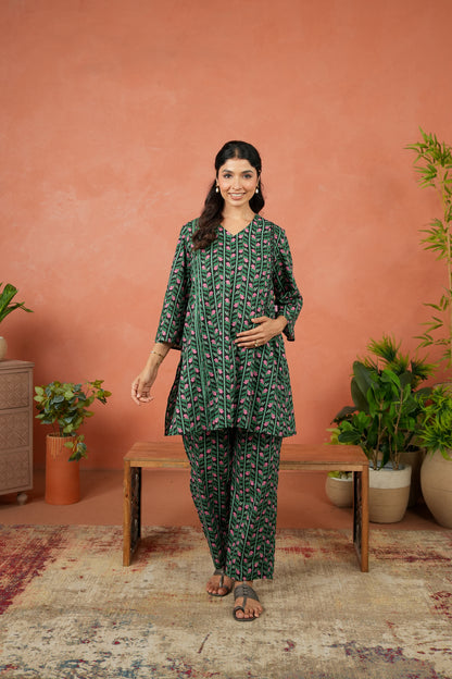 Rosy Vine Maternity & Nursing Co-ord Set