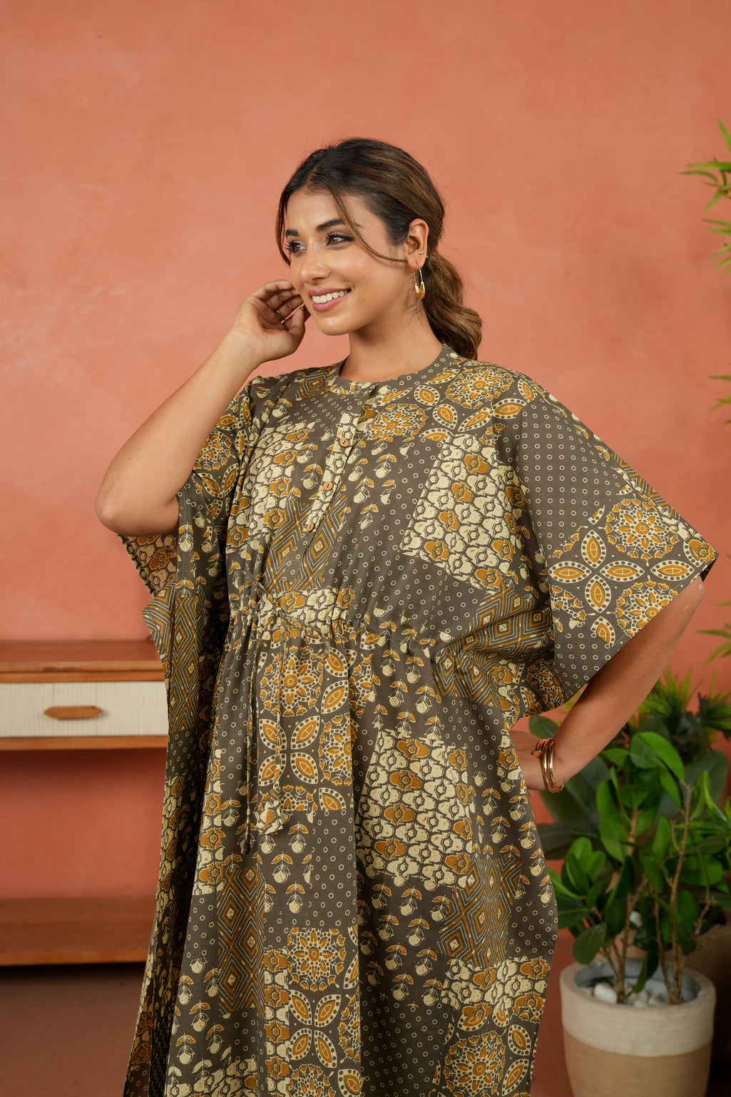 Aarohi Mosaic Maternity & Nursing Kaftan