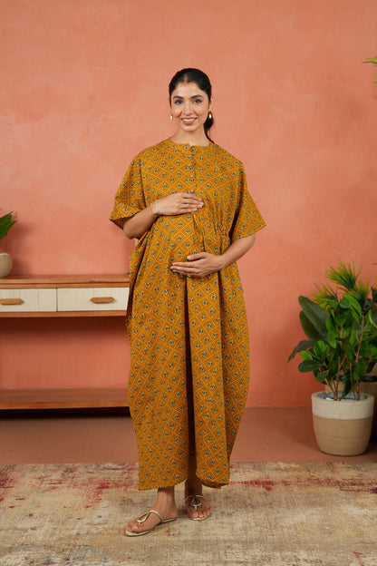 Kamal Jaali Maternity & Nursing Kaftan