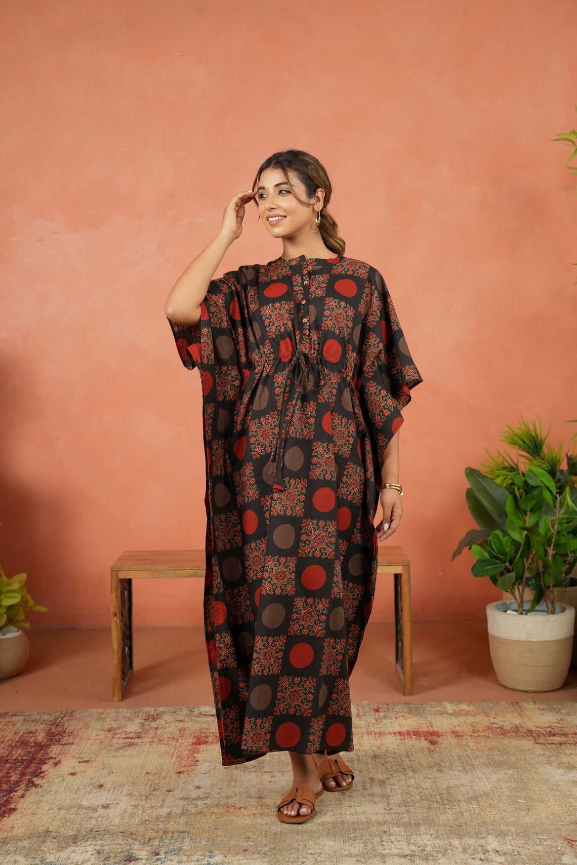 Rustic Mandala Maternity & Nursing Kaftan