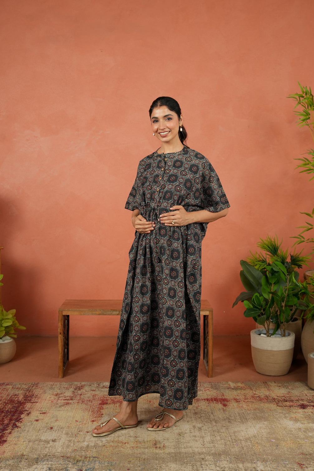 Boho Geometry Maternity & Nursing Kaftan
