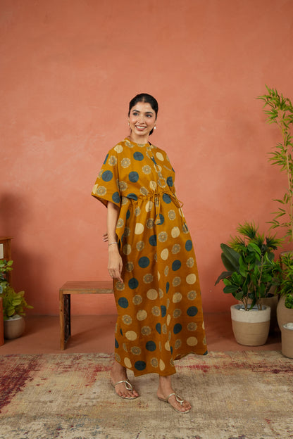 Earthy Medallions Maternity & Nursing Kaftan
