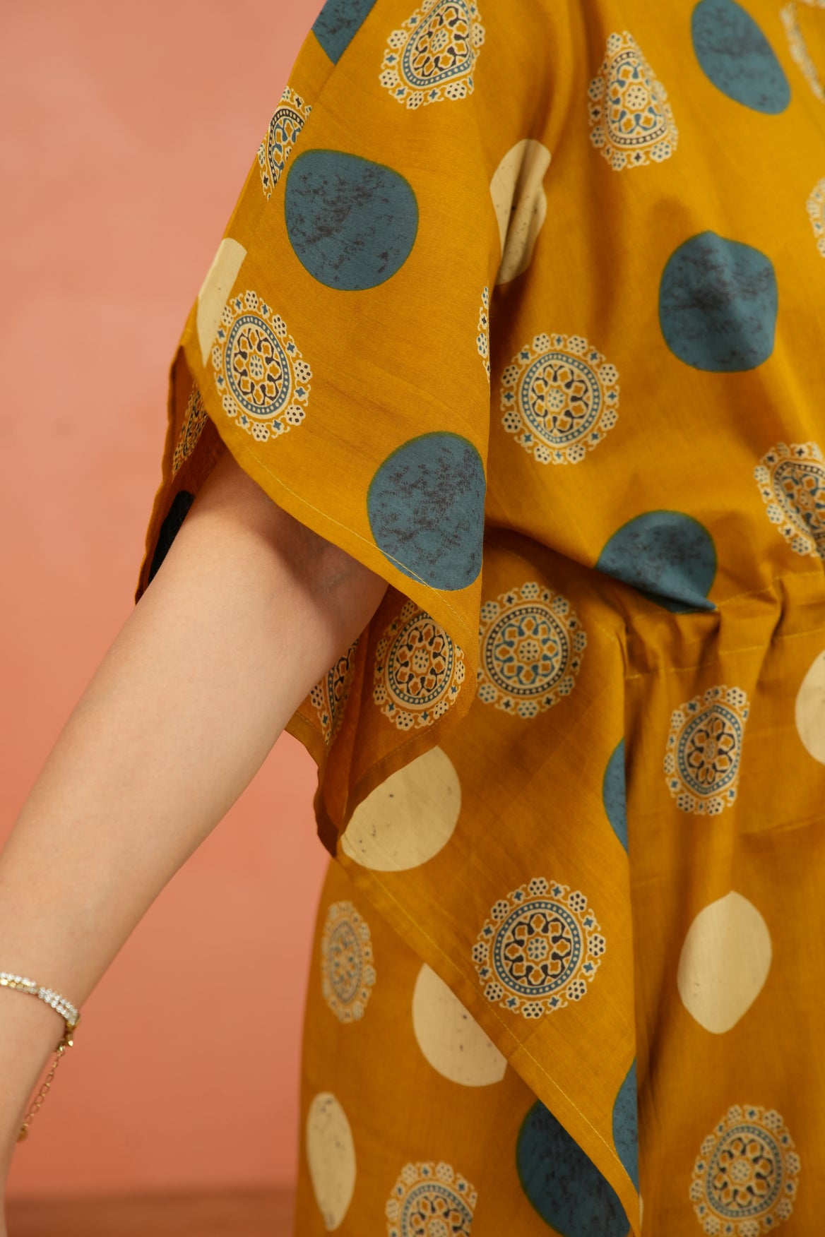 Earthy Medallions Maternity & Nursing Kaftan