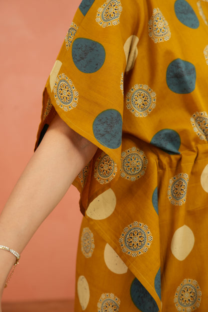 Earthy Medallions Maternity & Nursing Kaftan