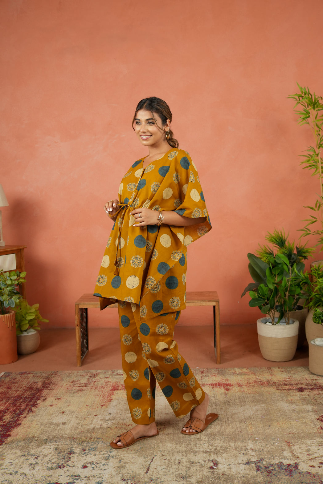Earthy Medallions Maternity & Nursing Co-ord