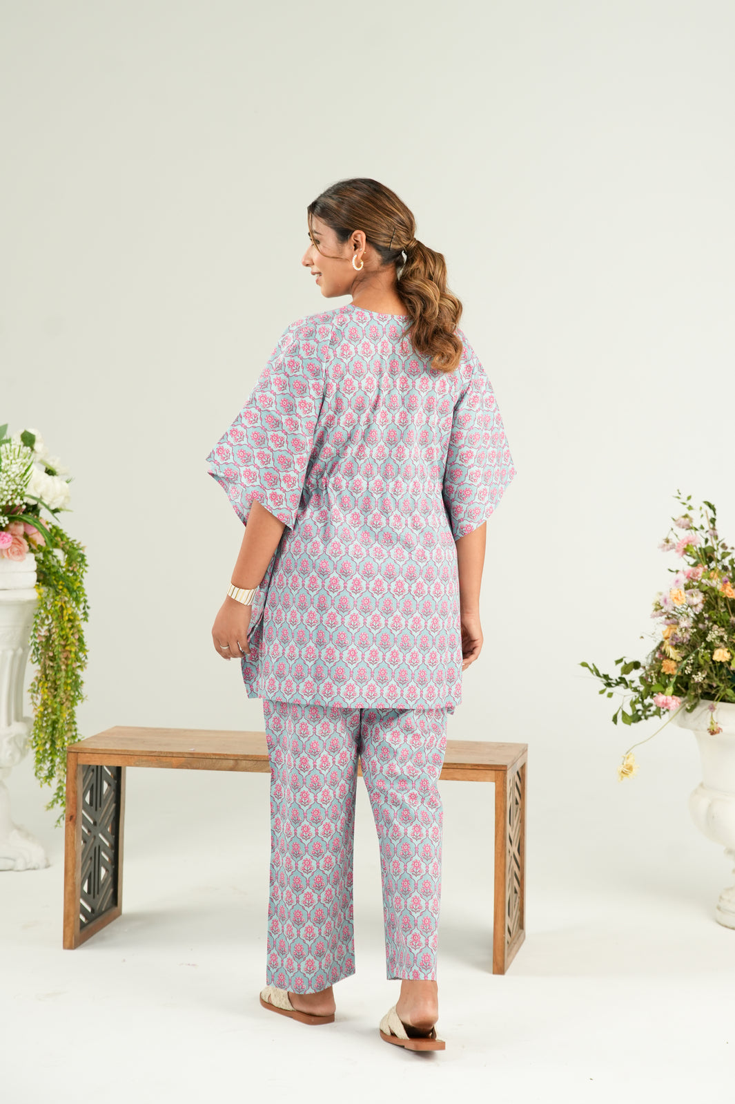 Vintage Rose Trellis Maternity & Nursing Co-ord