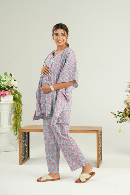 Vintage Rose Trellis Maternity & Nursing Co-ord