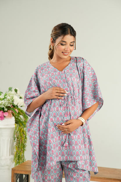 Vintage Rose Trellis Maternity & Nursing Co-ord