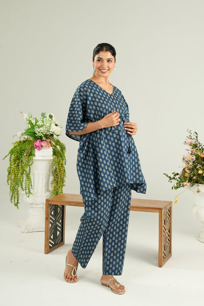 Indigo Bloomlet  Maternity & Nursing Co-ord