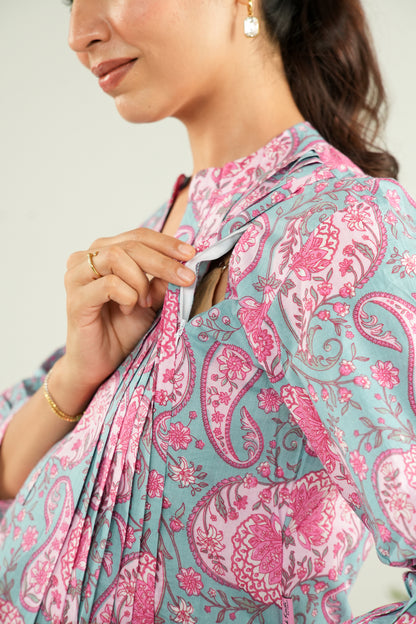 Blooming Paisley Maternity & Nursing Top