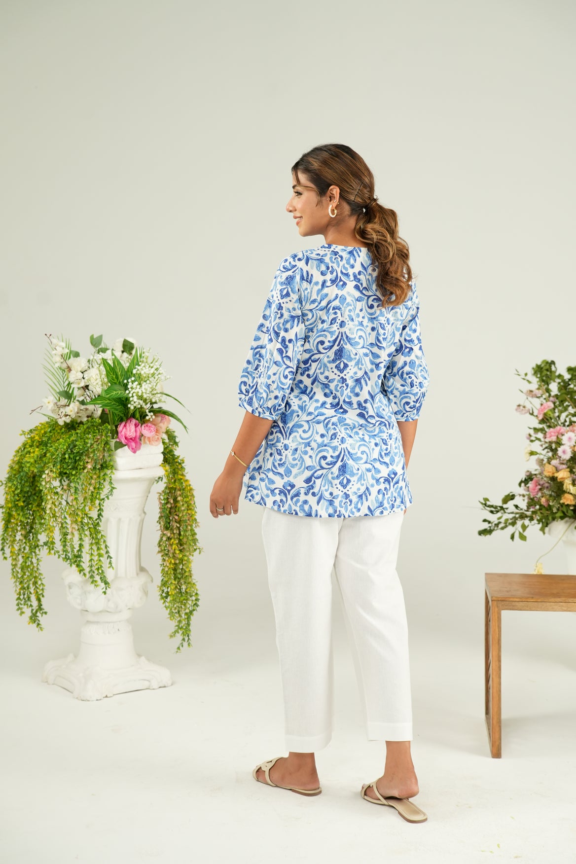 Indigo Whirl Maternity & Nursing Top
