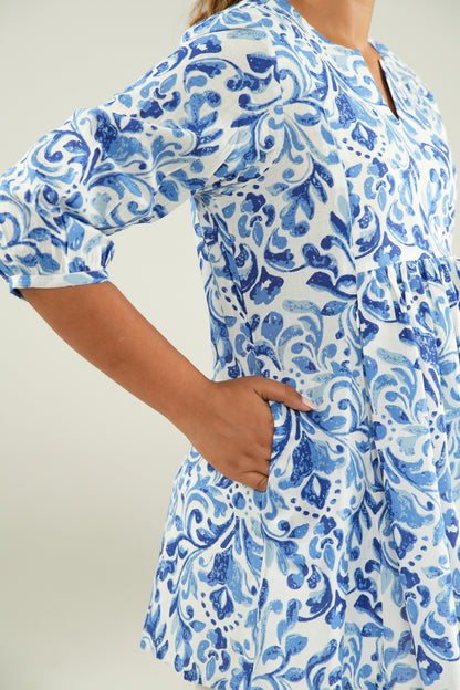 Indigo Whirl Maternity & Nursing Top
