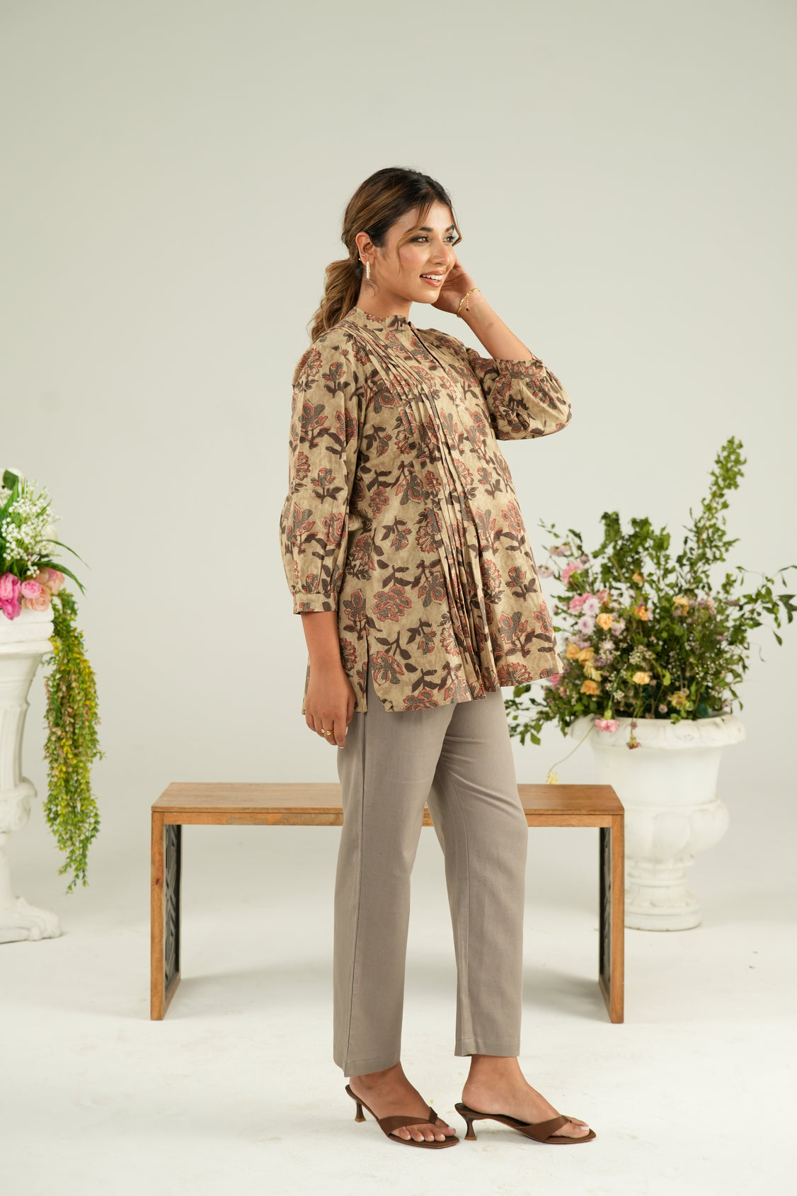 Earthy Petals Maternity & Nursing Top