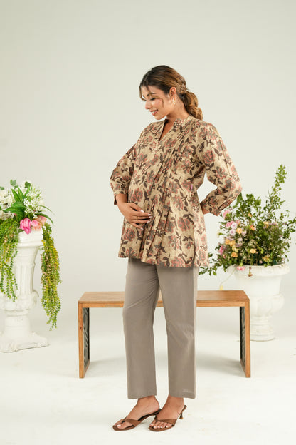 Earthy Petals Maternity & Nursing Top