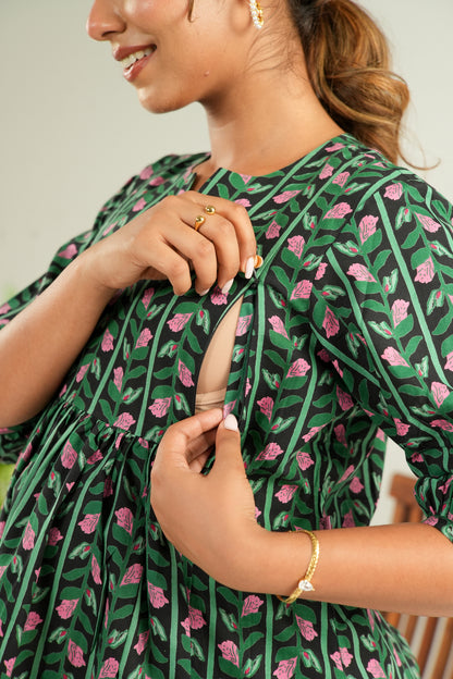 Rosy Vine Maternity & Nursing Top