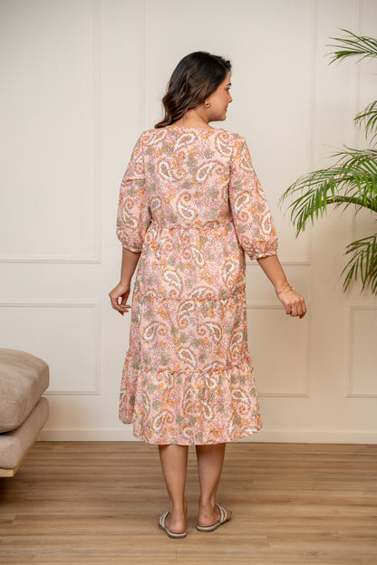 Blush Bloom Maternity & Nursing Tier Dress