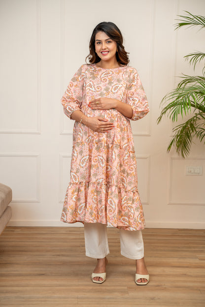 Blush Bloom Maternity & Nursing Kurta