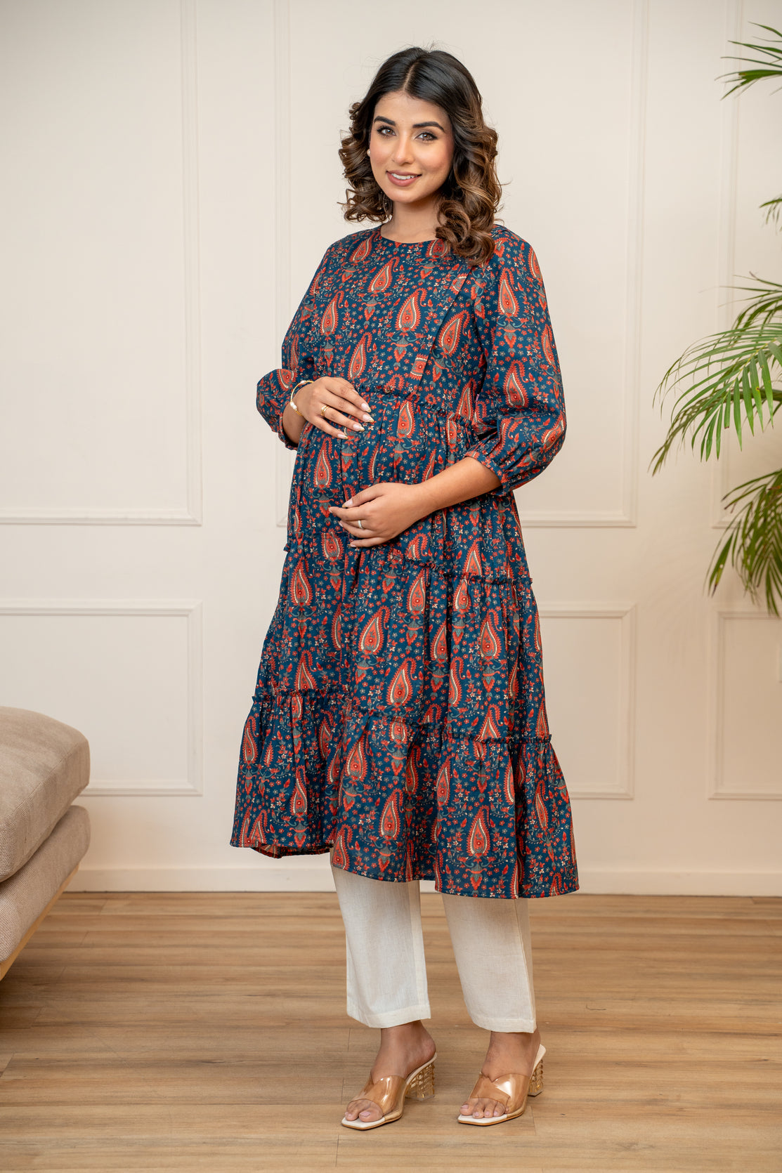 Vintage Ambi Garden Maternity & Nursing Kurta