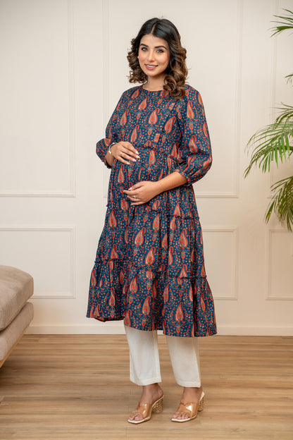Vintage Ambi Garden Maternity & Nursing Kurta
