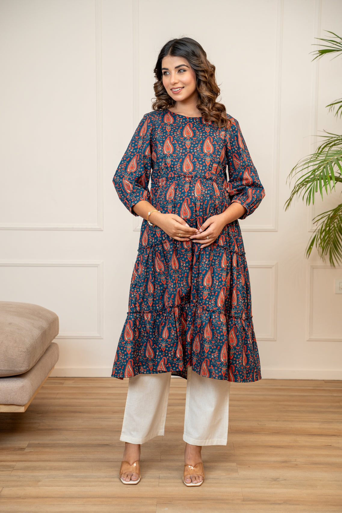 Vintage Ambi Garden Maternity & Nursing Kurta