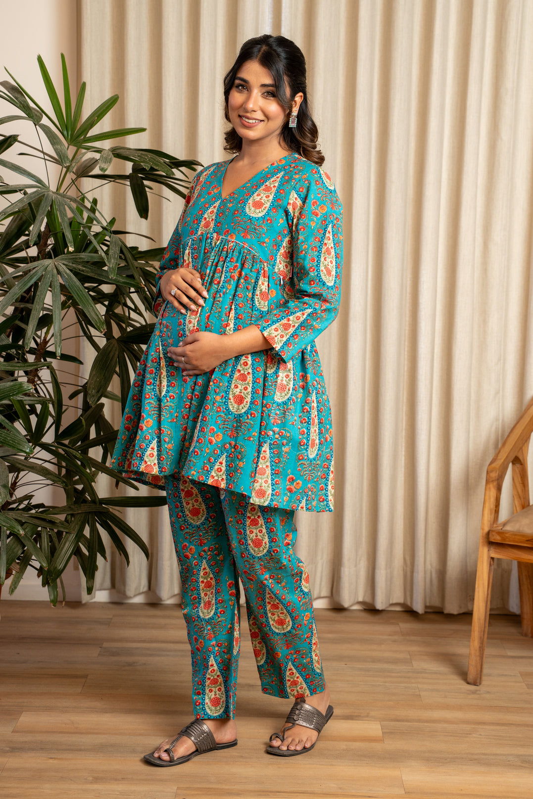 Noor Paisley Maternity & Nursing Co-ord Set