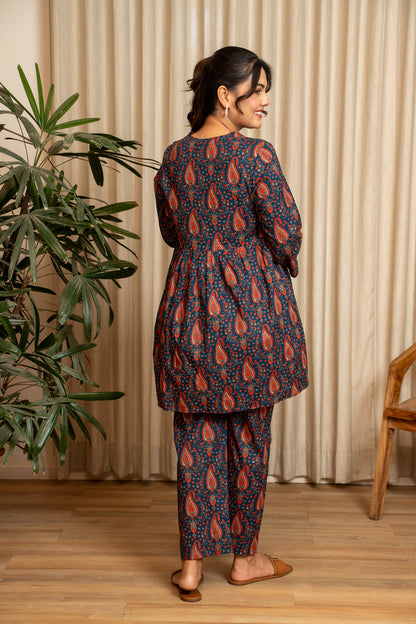 Vintage Ambi Garden Maternity & Nursing Co-ord Set