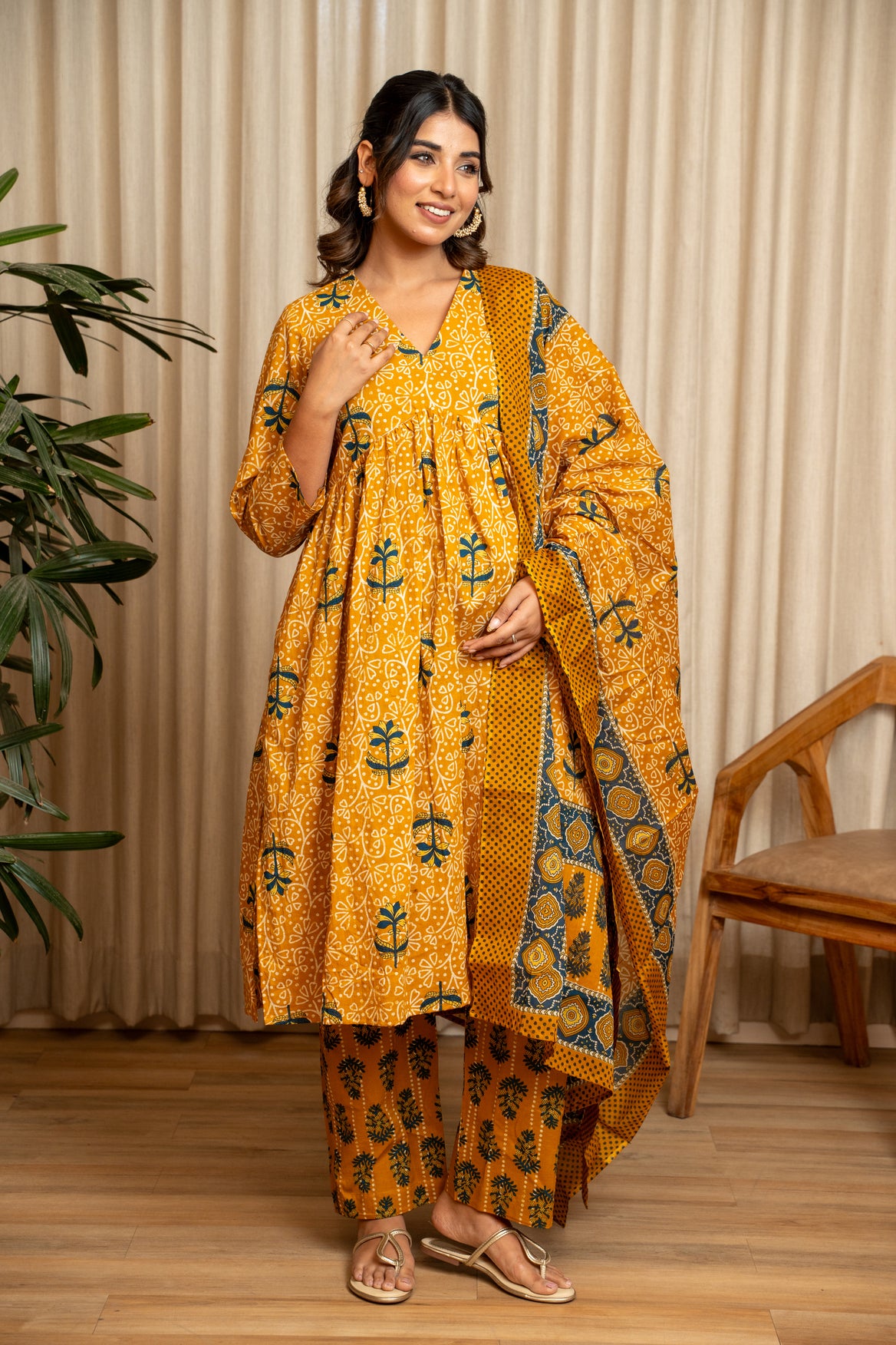 Amaltas Grove Maternity & Nursing Kurta Pant Set with Dupatta