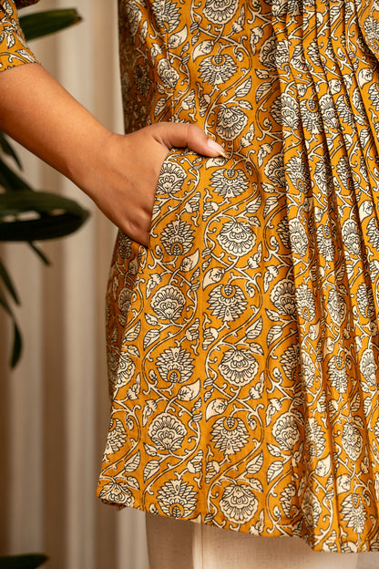 Everyday Bloom Mustard Maternity & Nursing Top