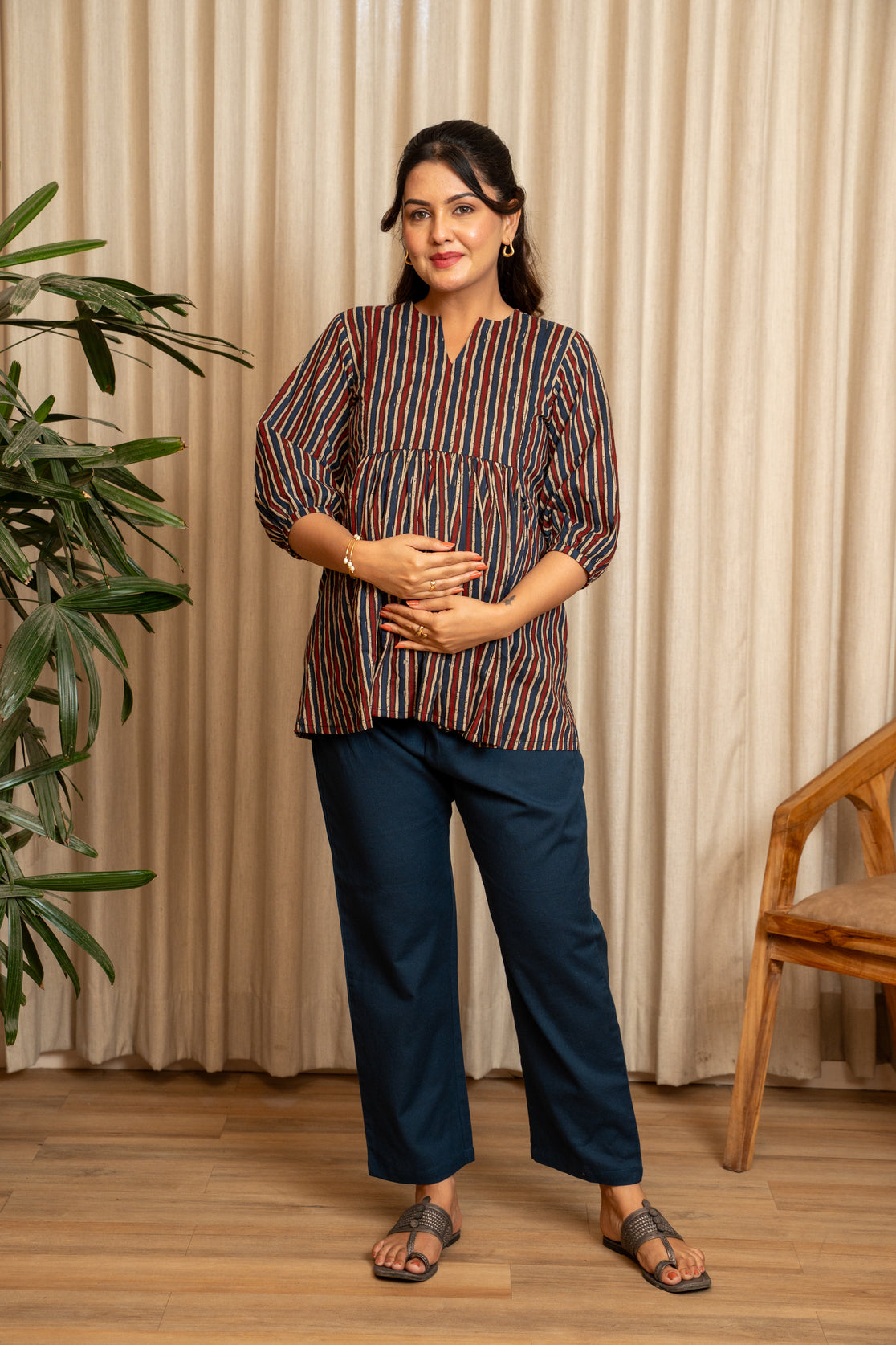 Sutrangi Leher Maternity & Nursing Top
