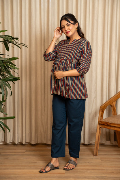 Sutrangi Leher Maternity & Nursing Top