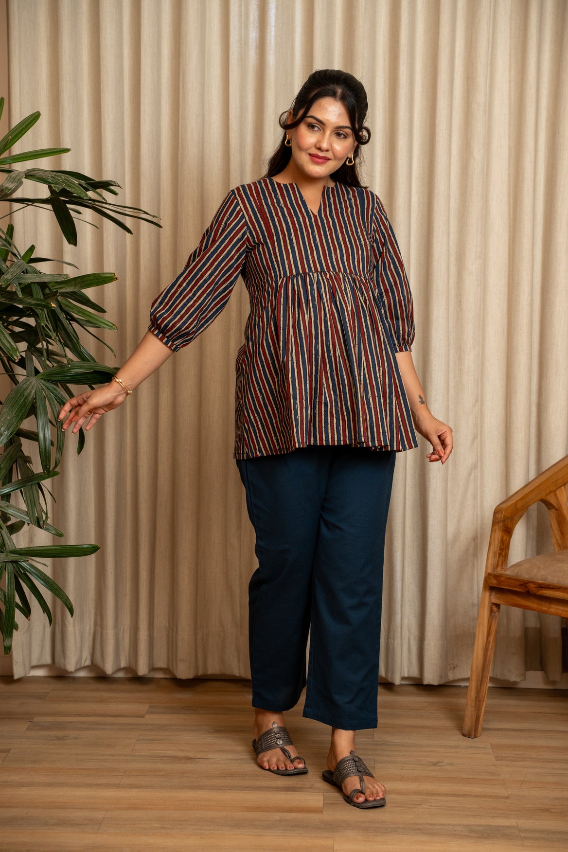 Sutrangi Leher Maternity & Nursing Top