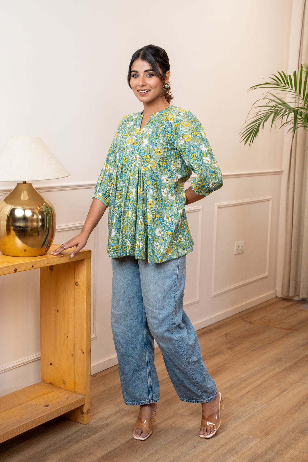 Panna Phool Cotton Top