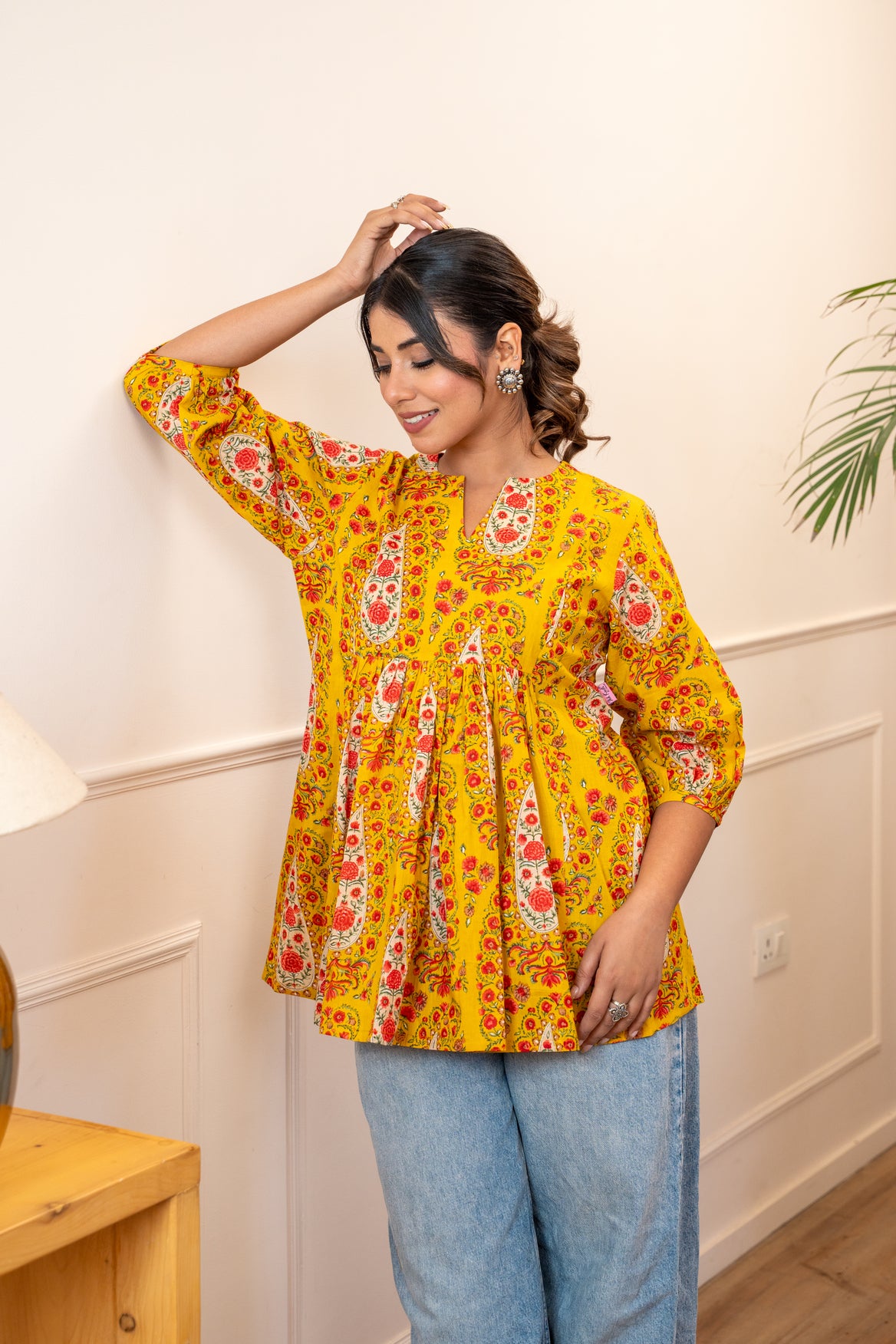 Amber Rosette Cotton Top