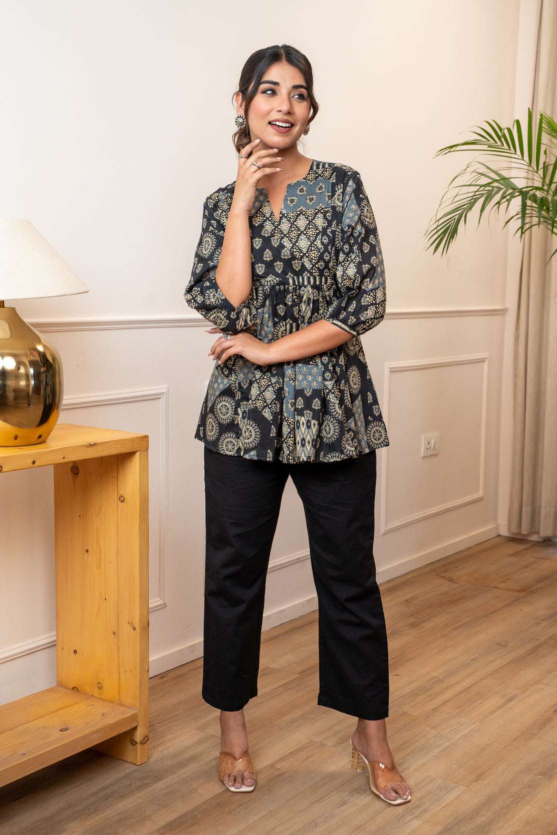 Zari Bagh Cotton Top
