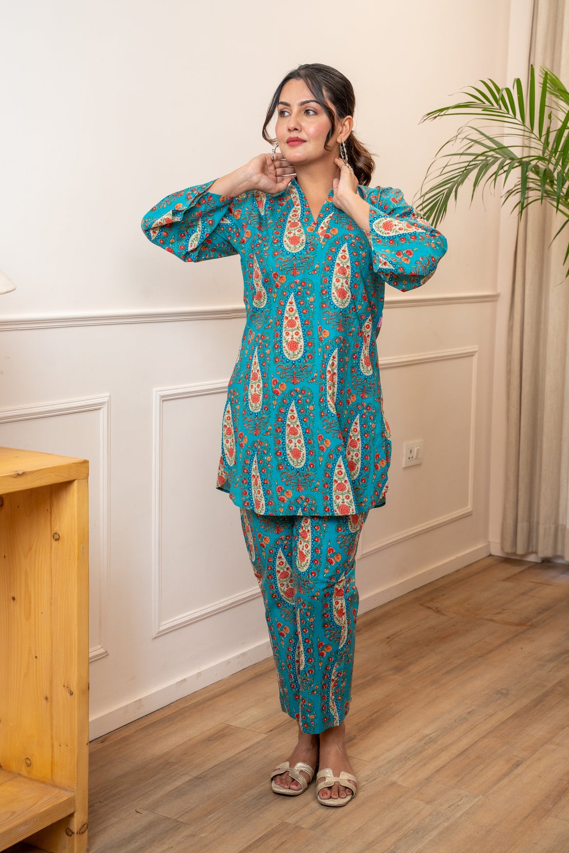 Noor Paisley Cotton Co-ord Set