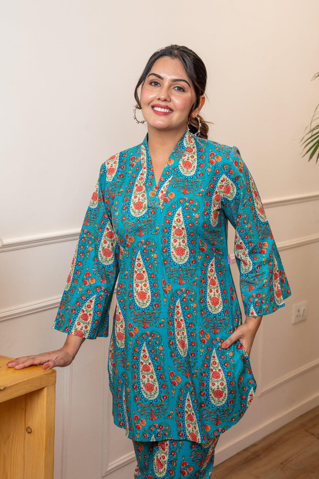 Noor Paisley Cotton Co-ord Set