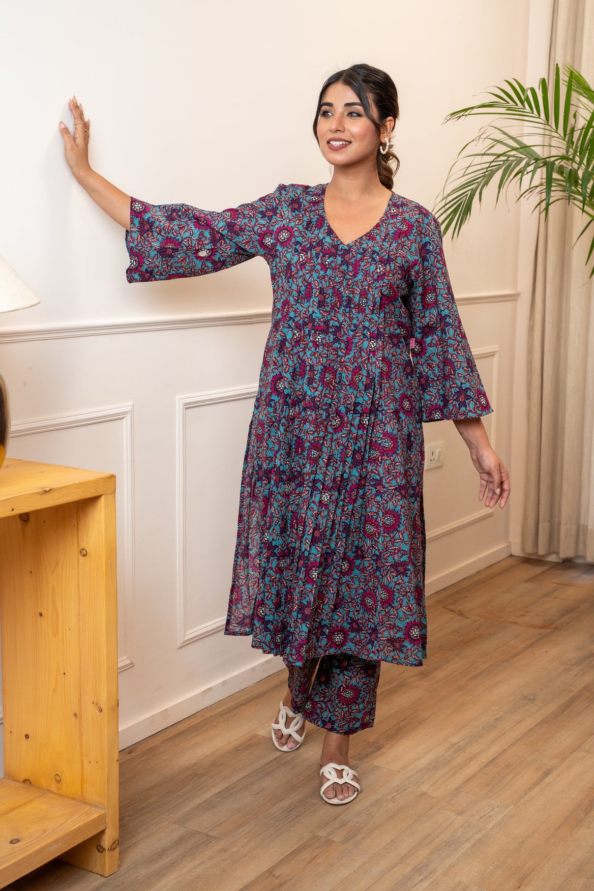 Raat Rani Bloom Pleated Co-ord Set
