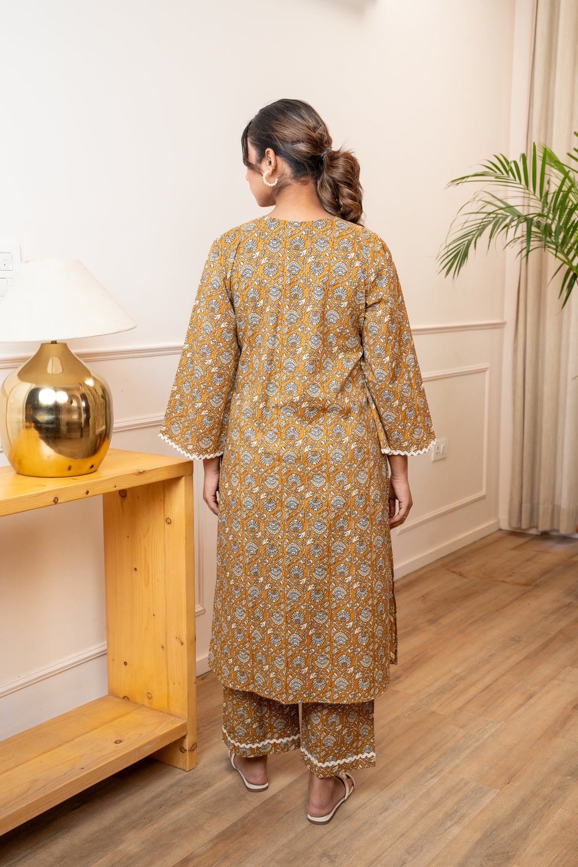 Everyday Bloom Mustard Lace Co-ord Set