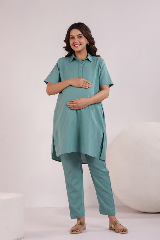 Aqua Grace Maternity & Nursing Co-ord Set