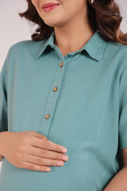 Aqua Grace Maternity & Nursing Co-ord Set