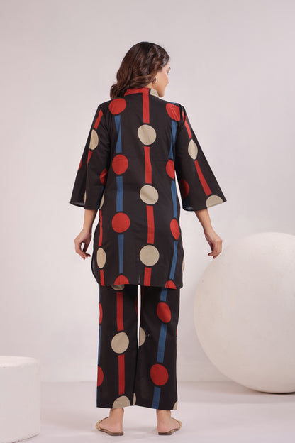 Tribal Echo Black Maternity & Nursing Co-ord Set