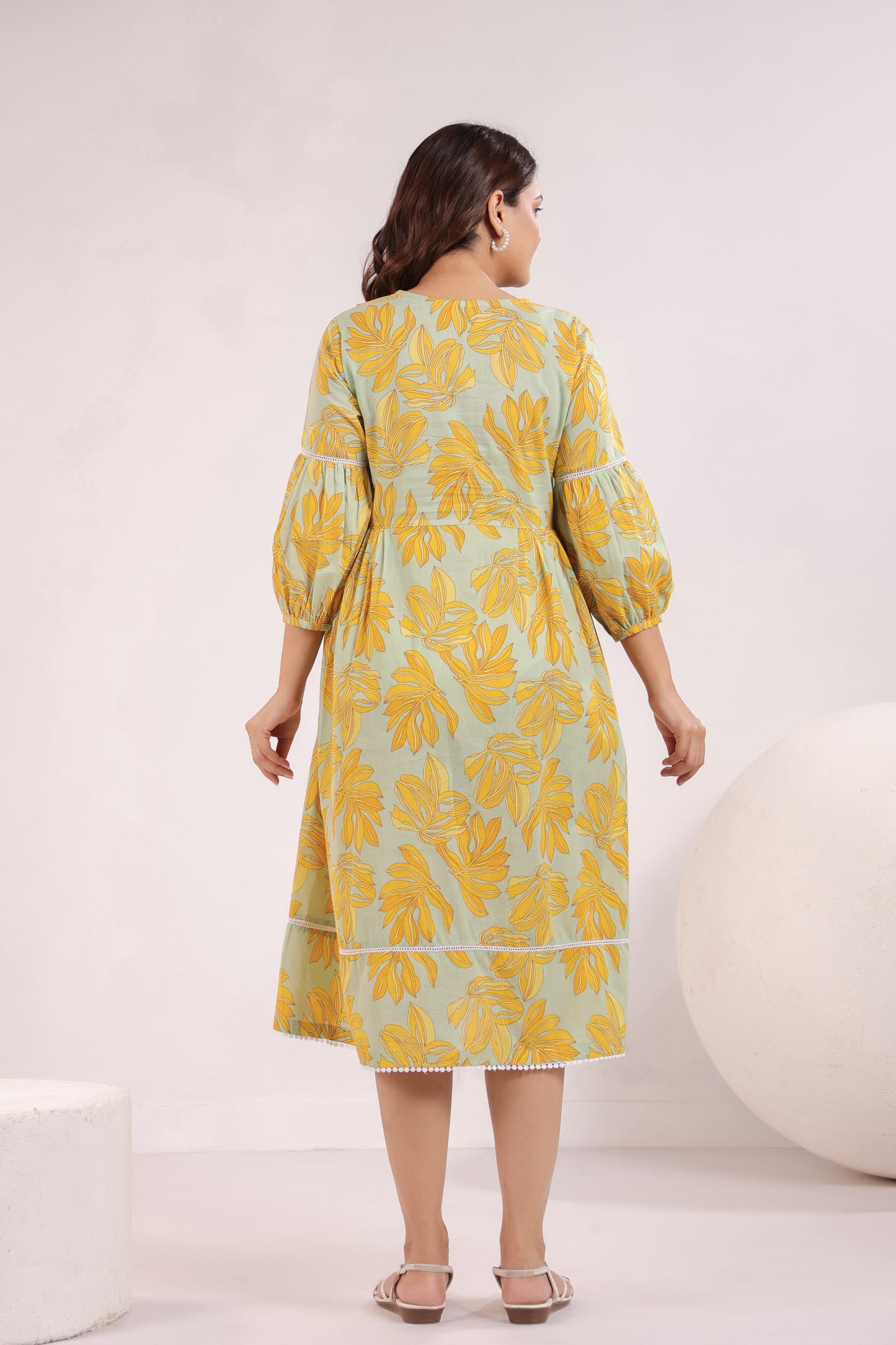 Lush Lime Oasis Green Maternity & Nursing Dress