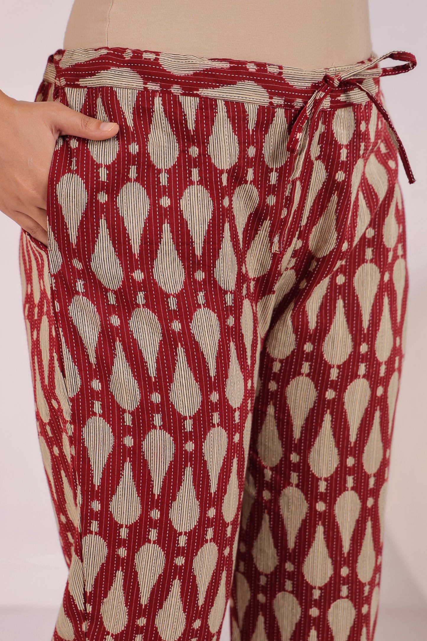 Radiant Red Cotton Co-ord Set