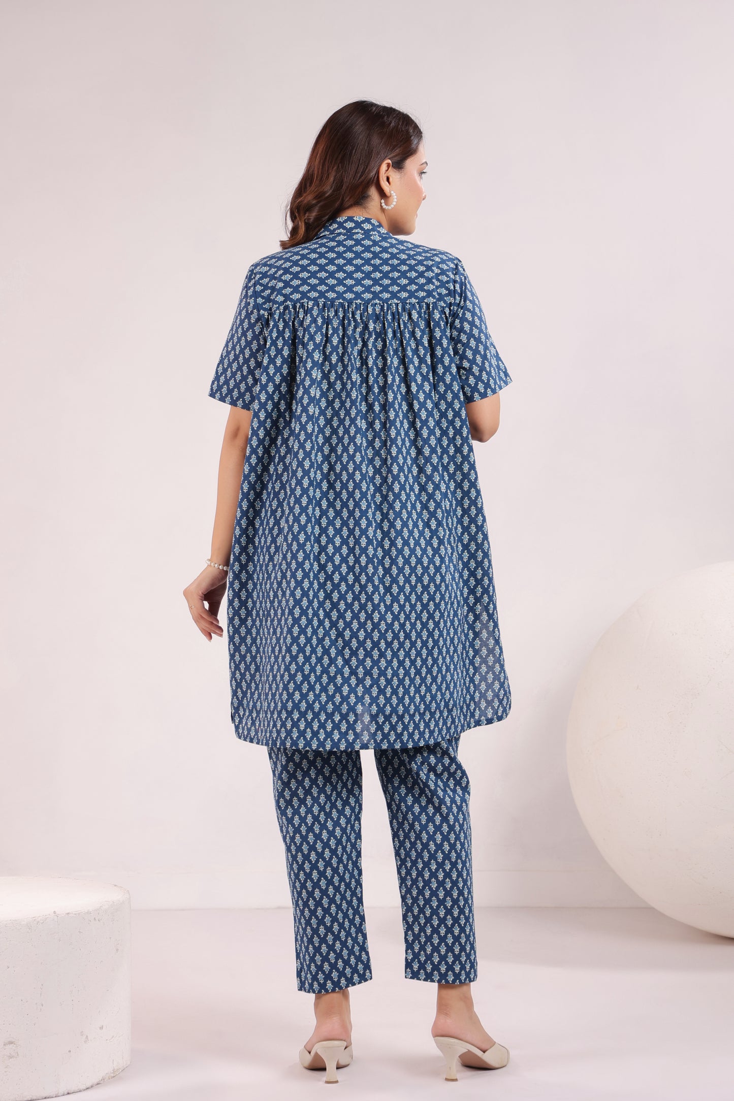 Indigo Impressions Cotton Co-ord Set