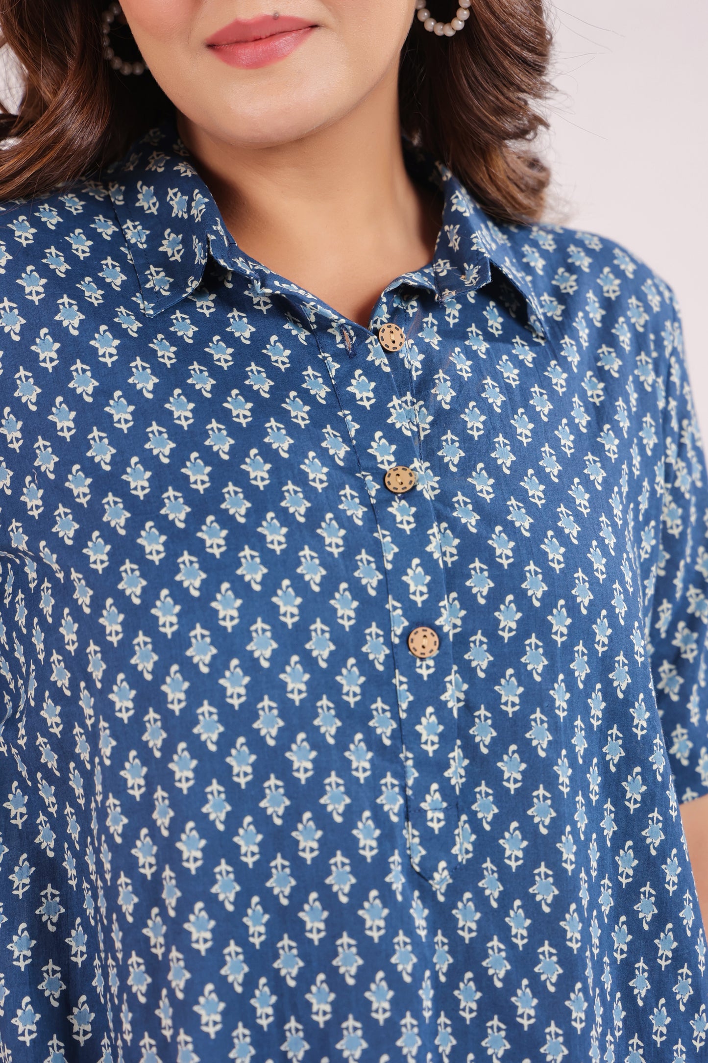 Indigo Impressions Cotton Co-ord Set