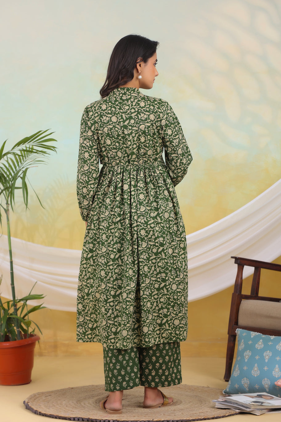 Zen Floral Maternity & Nursing Kurta Set