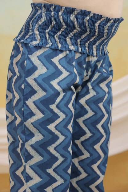 Indigo Elegance Maternity & Nursing Kurta Set